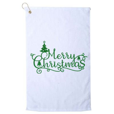 Merry Christmas Cute Gift Platinum Collection Golf Towel