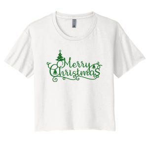 Merry Christmas Cute Gift Women's Crop Top Tee