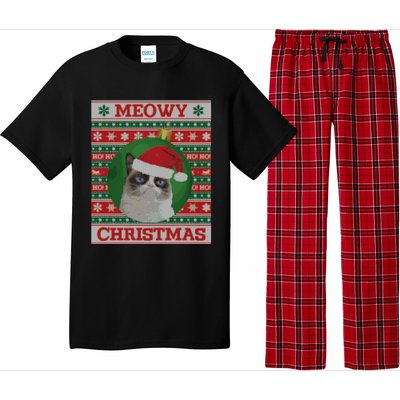 Meowy Christmas Cat Christmas Gift Pajama Set