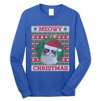 Meowy Christmas Cat Christmas Gift Long Sleeve Shirt