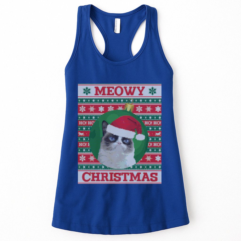 Meowy Christmas Cat Christmas Gift Womens Tank Top