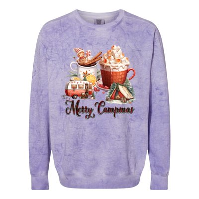 Merry Campmas Christmas Funny Camping Meaningful Gift Colorblast Crewneck Sweatshirt