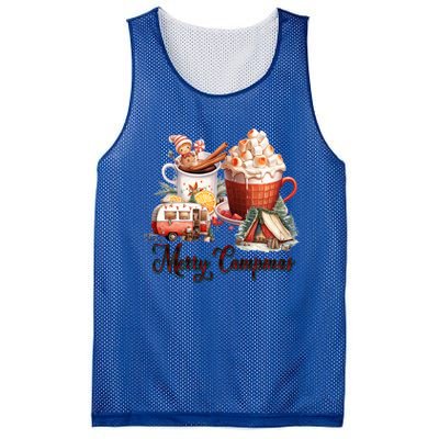 Merry Campmas Christmas Funny Camping Meaningful Gift Mesh Reversible Basketball Jersey Tank