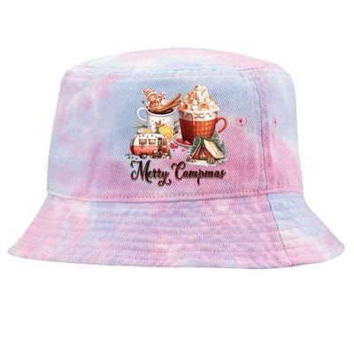 Merry Campmas Christmas Funny Camping Meaningful Gift Tie-Dyed Bucket Hat