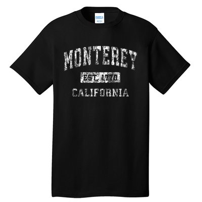 Monterey California Ca Vintage Established Tall T-Shirt