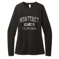 Monterey California Ca Vintage Established Womens CVC Long Sleeve Shirt