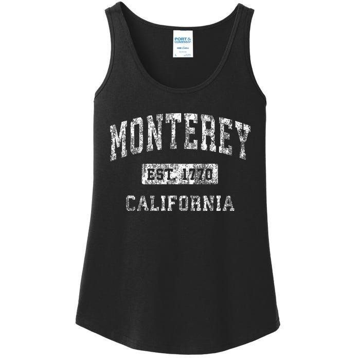 Monterey California Ca Vintage Established Ladies Essential Tank