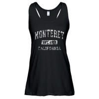 Monterey California Ca Vintage Established Ladies Essential Flowy Tank