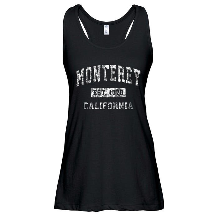 Monterey California Ca Vintage Established Ladies Essential Flowy Tank