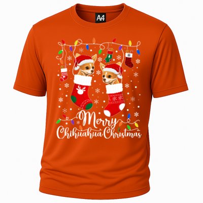 Merry Chihuahua Christmas Chihuahua Xmas Party Cute Gift Cooling Performance Crew T-Shirt