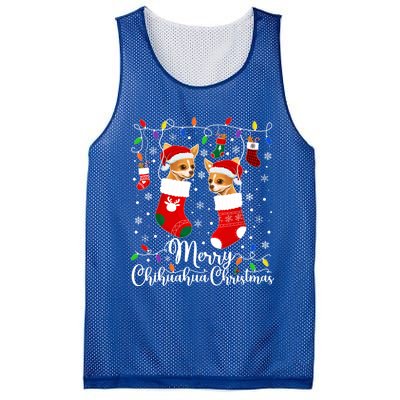 Merry Chihuahua Christmas Chihuahua Xmas Party Cute Gift Mesh Reversible Basketball Jersey Tank