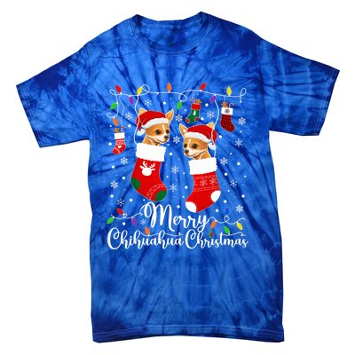 Merry Chihuahua Christmas Chihuahua Xmas Party Cute Gift Tie-Dye T-Shirt