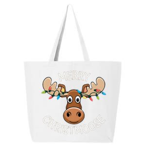 Merry Christmoose Christmas Moose Xmas Lover Holiday Lights 25L Jumbo Tote