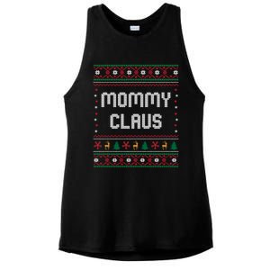 Mommy Claus Costume Gift Funny Chritsmas Pajamas Family Gift Ladies PosiCharge Tri-Blend Wicking Tank