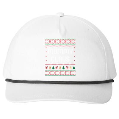 Mommy Claus Costume Gift Funny Chritsmas Pajamas Family Gift Snapback Five-Panel Rope Hat