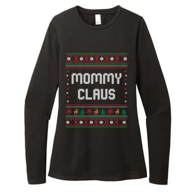 Mommy Claus Costume Gift Funny Chritsmas Pajamas Family Gift Womens CVC Long Sleeve Shirt