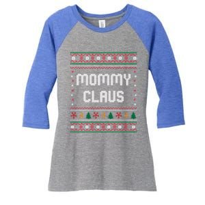 Mommy Claus Costume Gift Funny Chritsmas Pajamas Family Gift Women's Tri-Blend 3/4-Sleeve Raglan Shirt