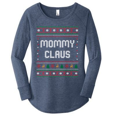 Mommy Claus Costume Gift Funny Chritsmas Pajamas Family Gift Women's Perfect Tri Tunic Long Sleeve Shirt