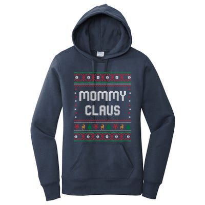 Mommy Claus Costume Gift Funny Chritsmas Pajamas Family Gift Women's Pullover Hoodie