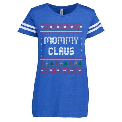 Mommy Claus Costume Gift Funny Chritsmas Pajamas Family Gift Enza Ladies Jersey Football T-Shirt