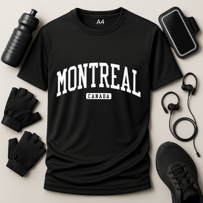 Montreal Canada College University Style Cooling Performance Crew T-Shirt