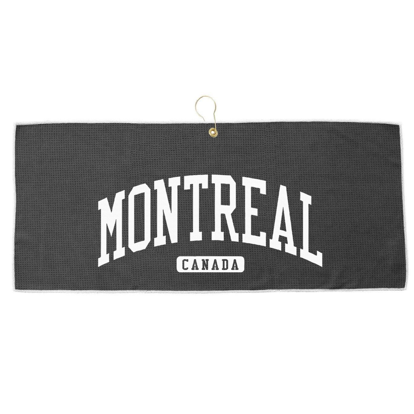 Montreal Canada College University Style Large Microfiber Waffle Golf Towel