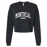 Montreal Canada College University Style Cropped Pullover Crew