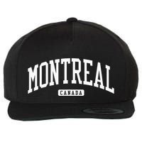 Montreal Canada College University Style Wool Snapback Cap