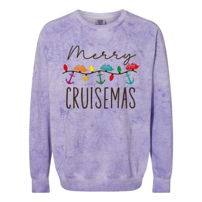 Merry Cruisemas Cruise Christmas Lights Matching Family Xmas Colorblast Crewneck Sweatshirt