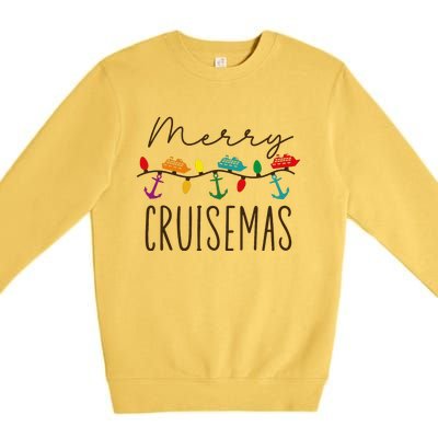 Merry Cruisemas Cruise Christmas Lights Matching Family Xmas Premium Crewneck Sweatshirt