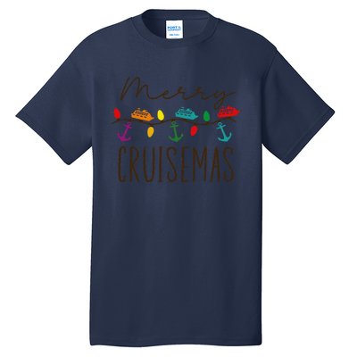 Merry Cruisemas Cruise Christmas Lights Matching Family Xmas Tall T-Shirt