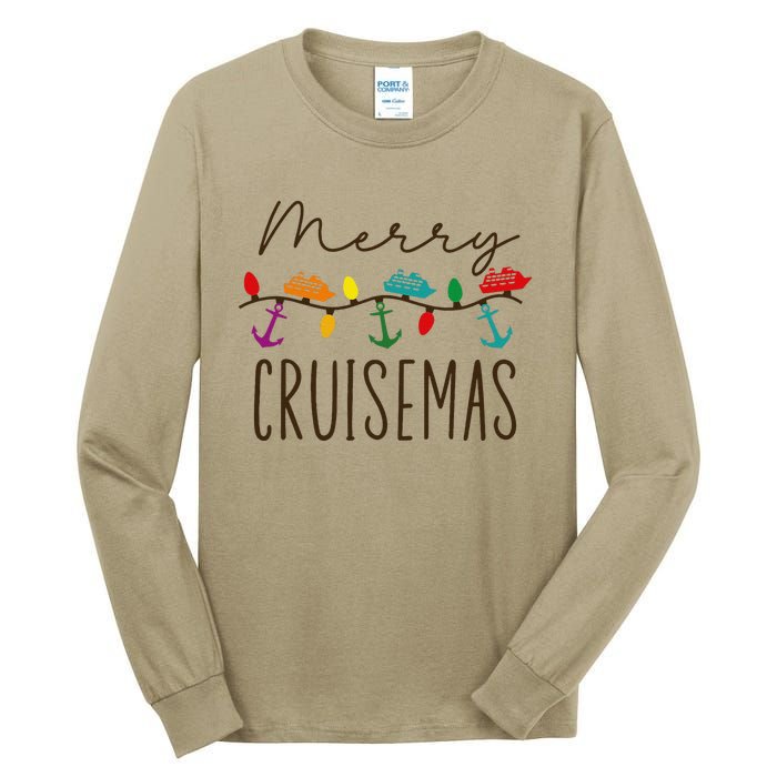 Merry Cruisemas Cruise Christmas Lights Matching Family Xmas Tall Long Sleeve T-Shirt