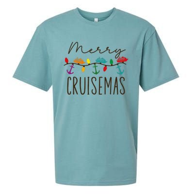 Merry Cruisemas Cruise Christmas Lights Matching Family Xmas Sueded Cloud Jersey T-Shirt