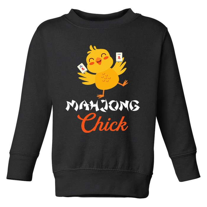 Mahjong Chick Chinese Board Game Mah Jongg Player Toddler Sweatshirt