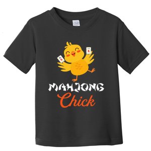 Mahjong Chick Chinese Board Game Mah Jongg Player Toddler T-Shirt