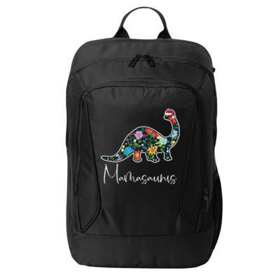 Mamasaurus Christmas Cute Floral Brontosaurus Dinosaur Mom Gift City Backpack