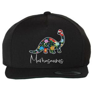 Mamasaurus Christmas Cute Floral Brontosaurus Dinosaur Mom Gift Wool Snapback Cap