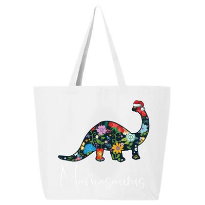 Mamasaurus Christmas Cute Floral Brontosaurus Dinosaur Mom Gift 25L Jumbo Tote