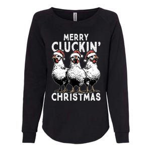 Merry Cluckin Christmas Funny Christmas Graphic Womens California Wash Sweatshirt