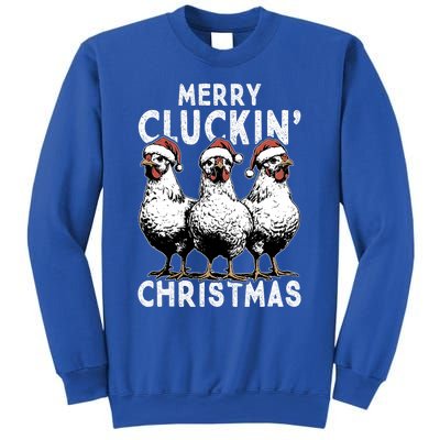 Merry Cluckin Christmas Funny Christmas Graphic Sweatshirt