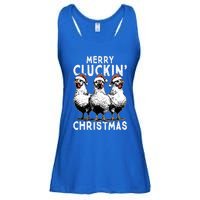 Merry Cluckin Christmas Funny Christmas Graphic Ladies Essential Flowy Tank