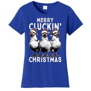 Merry Cluckin Christmas Funny Christmas Graphic Women's T-Shirt