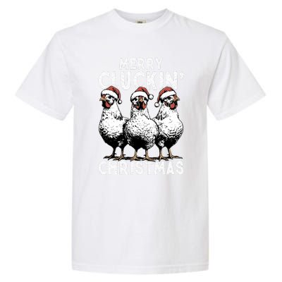 Merry Cluckin Christmas Funny Christmas Graphic Garment-Dyed Heavyweight T-Shirt