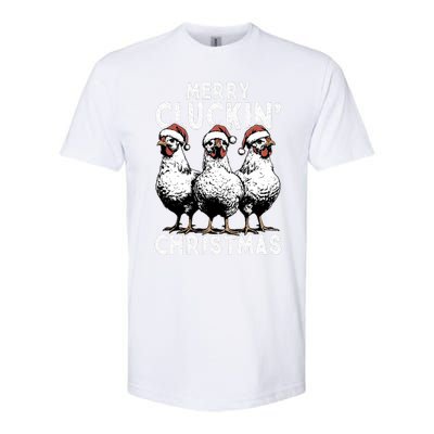 Merry Cluckin Christmas Funny Christmas Graphic Softstyle CVC T-Shirt