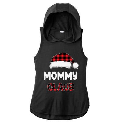 Mommy Claus Costume Gift Funny Chritsmas Pajamas Family Gift Ladies PosiCharge Tri-Blend Wicking Draft Hoodie Tank