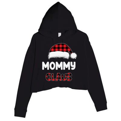 Mommy Claus Costume Gift Funny Chritsmas Pajamas Family Gift Crop Fleece Hoodie