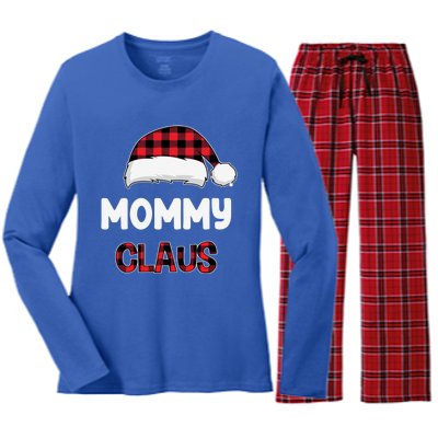 Mommy Claus Costume Gift Funny Chritsmas Pajamas Family Gift Women's Long Sleeve Flannel Pajama Set 