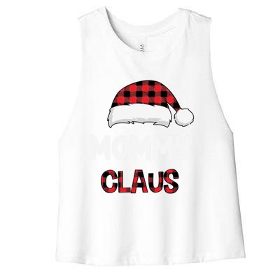 Mommy Claus Costume Gift Funny Chritsmas Pajamas Family Gift Women's Racerback Cropped Tank