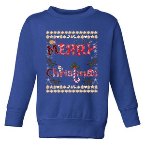 Merry Christmas Cute Gnome Snowflakes Gingerbread Ugly Xmas Cool Gift Toddler Sweatshirt