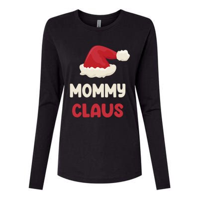 Mommy Claus Costume Gift Funny Chritsmas Pajamas Family Cute Gift Womens Cotton Relaxed Long Sleeve T-Shirt